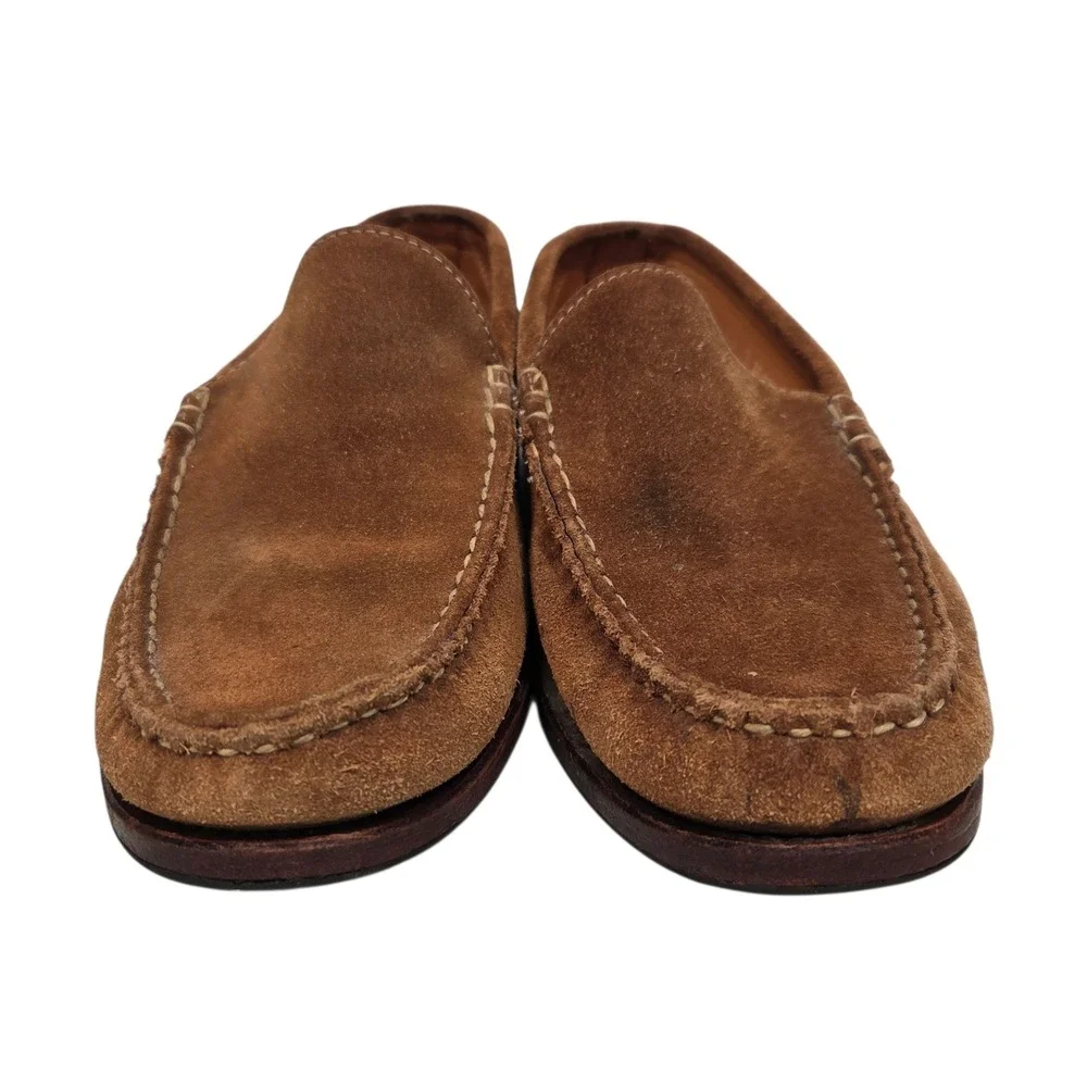 Allen Edmonds Keene Loafers Mens 8.5 D Brown Suede Moc Toe Slip On Shoes 3403